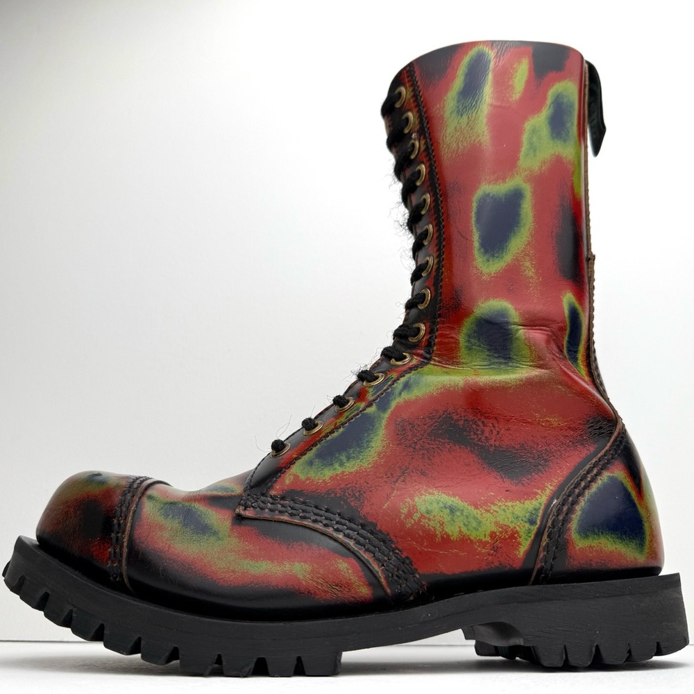 Vintage Getta Grip Dr. Martens MIE Thermal Rainbow Hot Spot Acid Boots UK 5 - Picture 5 of 16